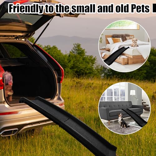 PawStep 51006 61 inch Portable Folding Pet Ramp with Carpet Great for Truck SUV Car - style: Non-Slip Pet Ramp