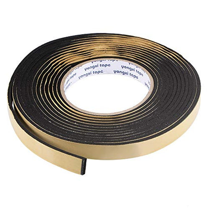 uxcell Sealing Foam Tape 50mm Wide 3mm Thick 5m/16.4ft Long, EVA Self Adhesive Weather Strip for Window Door Insulation - size: 50mmx3mmx5m