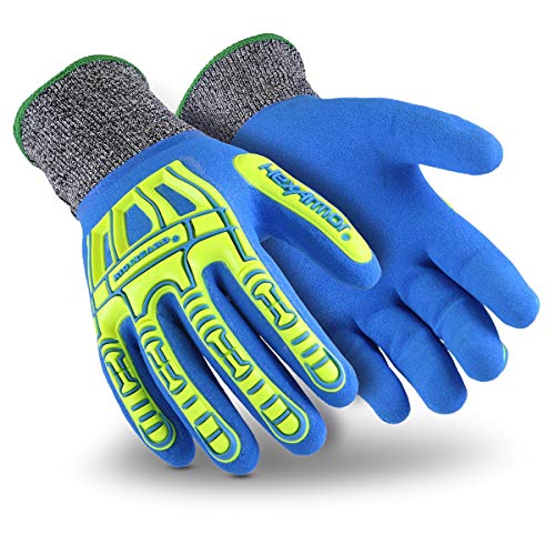 HexArmor Cut and Fluid Resistant Impact Protection Nitrile Palm Work Gloves | Rig Lizard® Series 7102 | Small - color: Rig Lizard Fluid 7102, size: Small (Pack of 1)
