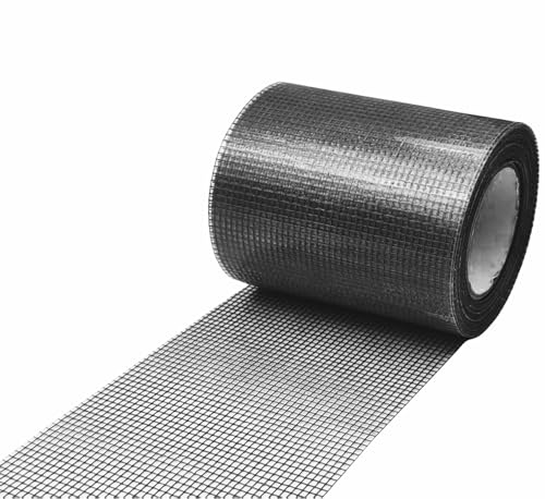 Window Screen Repair Tape，3IN X 16.5FT (196IN) Screen Tape mesh Repair for Window Screen and Screen Door tears Holes (Black) - color: black