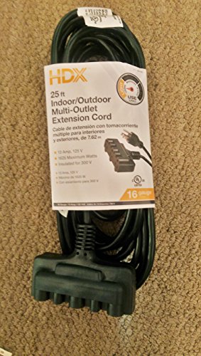 25ft Indoor/outdoor Multi-outlet Extension Cord