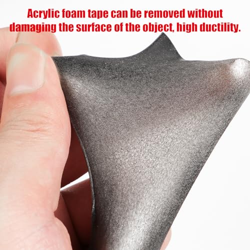 Double Sided Tape Heavy Duty, Waterproof Mounting Foam Tape, 16.5ft Length, 0.78in Width, High Temperature Resistant Adhesive Tape for Car, LED Strip Light, Office Decor, Uses VHB 5952 Raw Material - size: 0.78in X 16.5ft