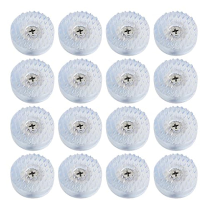 16PCS 1.2” Transparent Round Furniture Pads, Non-Slip Heavy Duty Screw-on Furniture Feet, Noise-Canceling Silicone Sliders for Table Desk Chair Sofa Legs - size: 1.2"
