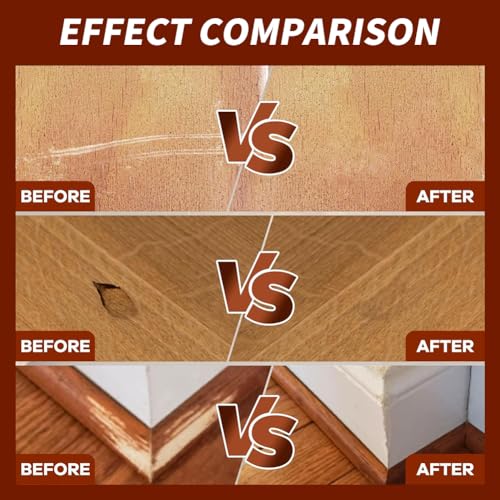 Paint Fix Marker Pen, Paint Fix Filler Pen for Wood Floor Home Touch Up, Wood Furniture Scratch Repair Touch Up Pen, Recolour Marker for Hides Nicks Paint-Fix Stains, Scratches