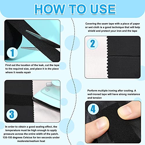 Outus Wetsuit Repair Iron On Seam Sealing Tape 32.8 Ft Seam Sealing Patch Waterproof for Neoprene Wetsuit Drysuit Fishing Suits Industrial Standard Carrier Material - size: 1 Inch in Width