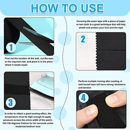 Outus Wetsuit Repair Iron On Seam Sealing Tape 32.8 Ft Seam Sealing Patch Waterproof for Neoprene Wetsuit Drysuit Fishing Suits Industrial Standard Carrier Material - size: 1 Inch in Width