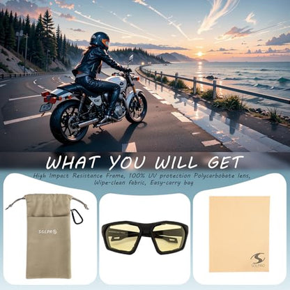 ANSI Z87.1+ Safety Sunglasses, Impact Resistant with EVA Foam, Anti-Fog Windproof for MTB, Cycling, Shooting, Work - color: Black