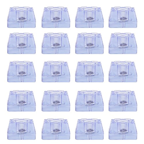 20 PCS Silicone Square Furniture Pads,Non Slip Non Skid Furniture Feet for Table,Desk,Chair,Sofa Leg,Noise Canceling Heavy Duty Furniture Sliders,Furniture Cups to Protect Hardwood Floors (24x14mm) - size: 24x14mm