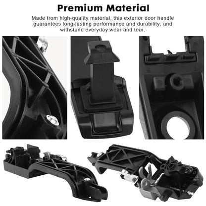 SHACHAR Exterior Door Handle Kit, Front Left Driver Side 8S4Z-5422404-AA Compatible with Ford Focus 2008-2011, Cap w/Keyhole 8S4Z-54218A14-AA, Bracket 8S4Z-5426685-B Matte Black - size: Front Left Driver Side