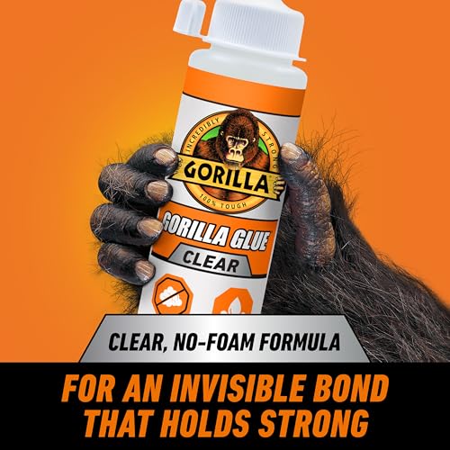 Gorilla Clear Glue, 5.75 Ounce Bottle (Pack of 2) - Crystal Clear, All Purpose, and Water Resistant - size: 2 - Pack, style: 5.75 Ounce