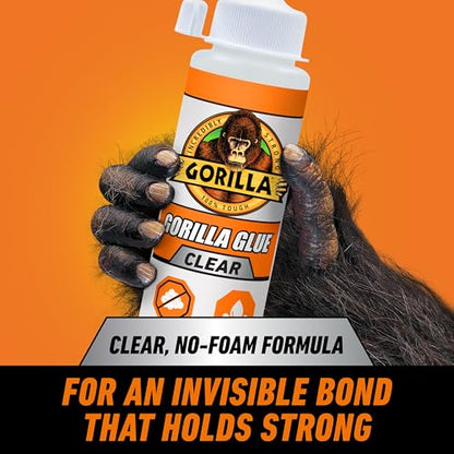 Gorilla Clear Glue, 5.75 Ounce Bottle (Pack of 1) - Crystal Clear, All Purpose, and Water Resistant - size: 1 - Pack, style: 5.75 Ounce