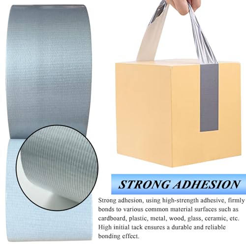 3pcs Duct Tape Heavy Duty Waterproof, Premium Sliver/Grey Strong Adhesive Flex Seal Duct Tape Bulk for Ductwork Repair, Carpet Tape, Dryer Vent, HVAC (65 FT*2 Inch*190μm,70Mesh) Indoor Outdoor Hose - size: 3 Rolls, 2" x 21 Yds