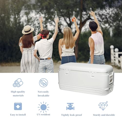 Replacement Parts Kit for Igloo Coolers - Plastic Hinges, Latches, Screws, Threaded Drain Plug and Triple-Snap Drain Plug,Compatible with Igloo Cooler