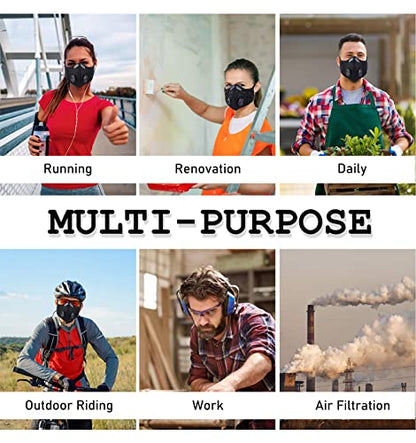 FULIER Dust Face Mask Anti-Fog Outdoor Cool Sports Mask Reusable Face Protection - color: Grey