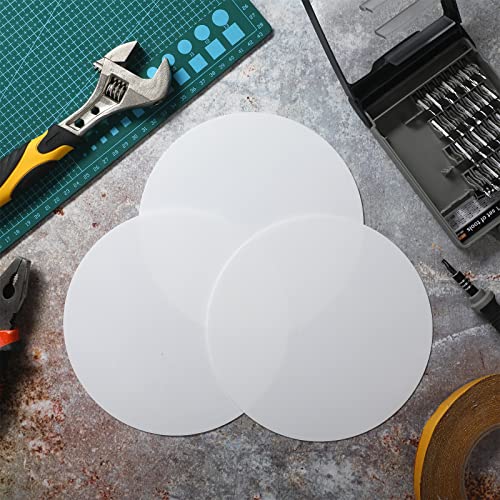 Sosation 6 Pcs Ceiling Cover Plate Wall Hole Cover Plastic Flat Blank Plate with 48 Pcs Double Faced Adhesive Tape for Ceilings or Wall(5 Inch) - size: 5 Inch