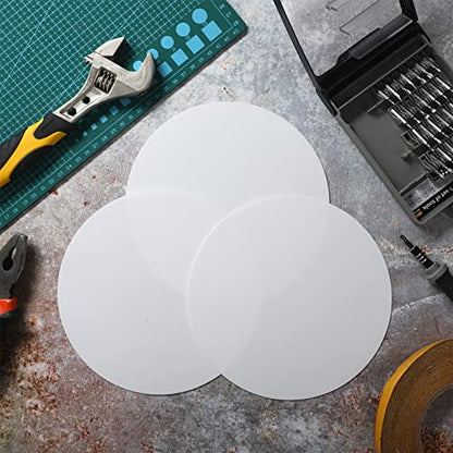 Sosation 6 Pcs Ceiling Cover Plate Wall Hole Cover Plastic Flat Blank Plate with 48 Pcs Double Faced Adhesive Tape for Ceilings or Wall(14 Inch) - size: 14 Inch