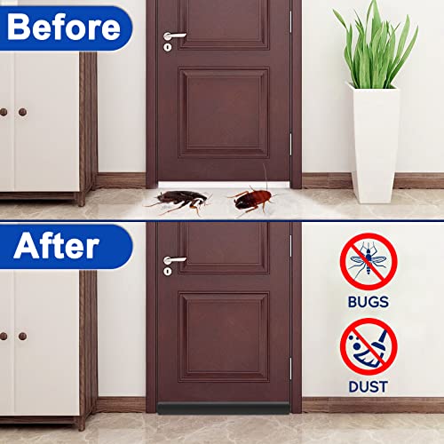 Adjustable Under Door Draft Stopper - Effectively Blocks Cold Air, Wind, Dust, and Reduces Noise - 30" Length - size: 30 inches