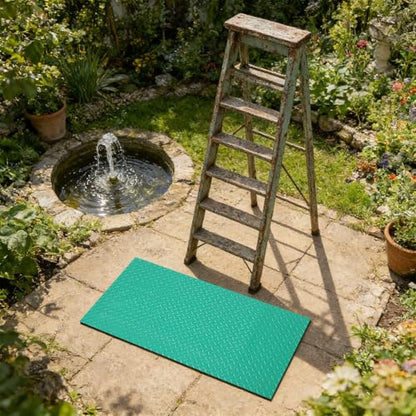 Telescoping Ladder Non Slip Mat - Replacement Step Ladder Stabilizer Pad Large Oil-Resistant Plastic Sheet for Kitchen Garage Commercial Floor