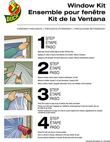 Duck 286218 Extra Large Patio Door Shrink Film Window Insulation kit, 1, Crystal Clear - size: 1 Pack