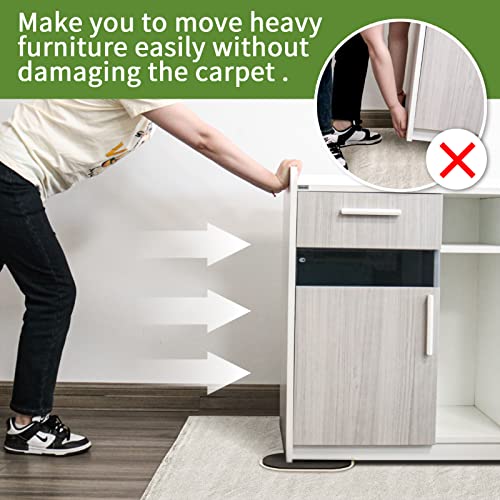 Furniture Sliders for Carpet 4 PCS - 9 1/2 inch Furniture Moving Slider Chair Legs Floors Protectors– Move Your Furniture Easy & Safely (for Carpet) - size: 4 Pcs 9 1/2 Inch Beige