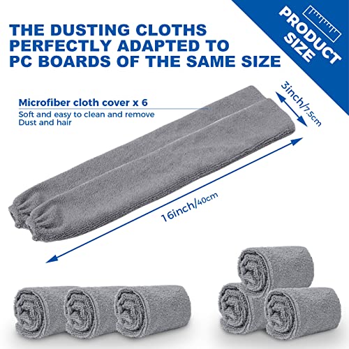 6pcs Dusters Replacement Cloth Retractable Gap Dust Cleaner Cloths, Reusable Microfiber Cloth Cover Washable, Under Furniture Duster Refill for Home Kitchen Household Wall Couch Cleaning Supplies - size: 6pcs Duster Cloths