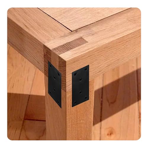 4PCS 4 x 2 inch Flat Straight Brace Brackets, Mending Plates for Furniture Shelf Support Corner Joint Repair - size: 4 x 2 inch