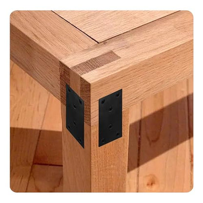 4PCS 4 x 2 inch Flat Straight Brace Brackets, Mending Plates for Furniture Shelf Support Corner Joint Repair - size: 4 x 2 inch