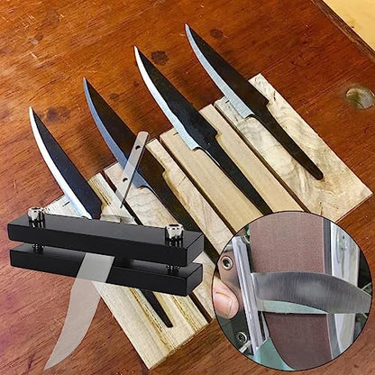 SCOTTCHEN Hardened File Guide Knife Making Tool, Hardened Metal Hardness up to 55, for Belt Sander, Knife Makers file Guide - style: Knife File Guide