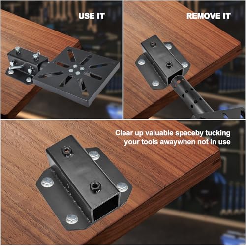 Rotating Bench Mount for Vises,Heavy-Duty Steel Vise Mount for Bench Vise and Grinder, Universal 7.9" x 7.9" Mounting Plate