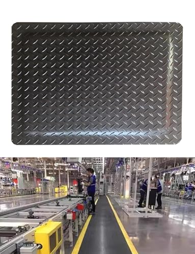 20mm Thick ESD Anti-Fatigue Mat, Conductive Rubber Floor Mat for Anti-Static Workbenches, Garage, Warehouse & Industrial Safety (Black, 3x3.3ft/90x100cm) - color: Black1, size: 1.6x2ft/50x60cm