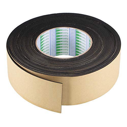 uxcell Sealing Foam Tape 50mm Wide 1.5mm Thick 10m/32.8ft Long, EVA Self Adhesive Weather Strip for Window Door Insulation - size: 50mmx1.5mmx10m