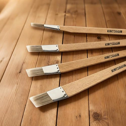 Trim Paint Brushes Set of 12-0.25", 0.5", 0.7", 1" Slant Lining Fitch Paint Brushes for Detail, Small Cutting in Brushes for Trim, Edges and Crafts - size: 12 Pcs, 0.25",0.5",0.7",1"
