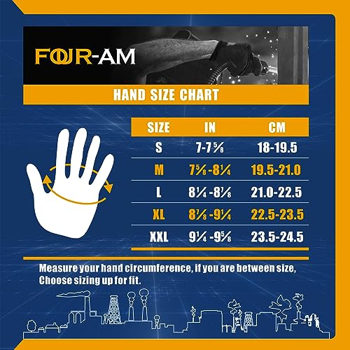 FOUR-AM Work Gloves Men & Women, Utility Mechanic Working Gloves High Dexterity Touch Screen For Multipurpose,Excellent Grip - size: Small
