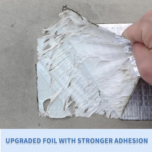 2" W X 16.4'L Waterproof Tape for Leaks Aluminum Butyl Tape with Adhesive for RV Repair, Glass Repairs, Air Mattress Patch, Window Caulking, Boat Sealing, Roof Patching - size: 2in x 16.4ft