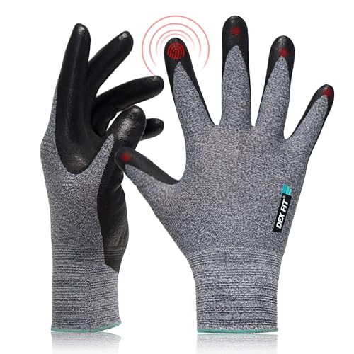 DEX FIT Grey 3 Pair Protective Gloves, X-Small - color: Grey, size: X-Small(3 Pairs)