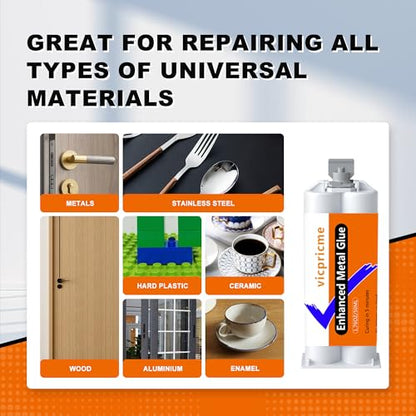 5-Minute Metal Glue (3-Pack) - Heavy Duty Waterproof Epoxy Adhesive for Metal, Stainless Steel, Aluminum, Cast Iron, Plastic, Wood, Ceramic. Quick Set High Strength Liquid Weld Repair Kit - size: 5min 3pcs