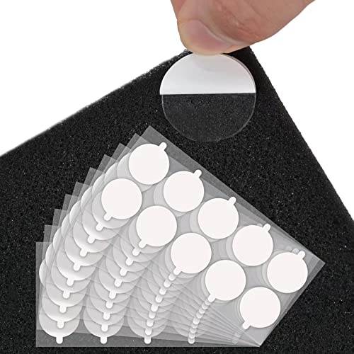 100Pcs Double Sided Tape for Acoustic Foam Panels, Removable Mounting Tape Wall Strong Adhesive Sound proofing Transparent Putty Clear Sticker Heavy Duty 1inch Round - color: 100Pcs Round