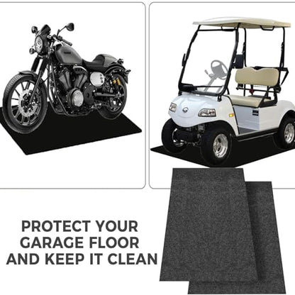 Oil Spill Mat, Garage Floor Mat for Under Car, Absorbent Oil Pad Waterproof Backing Protects Floor - size: 60*72*in
