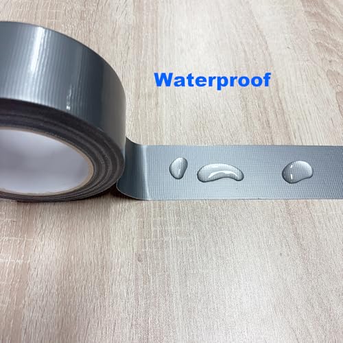 Silver Duct Tape, Heavy Duty Waterproof, 2 Inches x 32 Yards, Durable, Easy-Tear, No Residue for Home Repairs, Industrial, Fixed Carpet Edge, DIY Projects - color: Silver