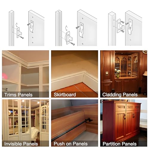 Keku EH Suspension Fittings Panel Frame Components Clips Connectors Bracket Partition Fastener Shelf Support Load Capability 20kg Plastic (20 Pairs) - size: EH