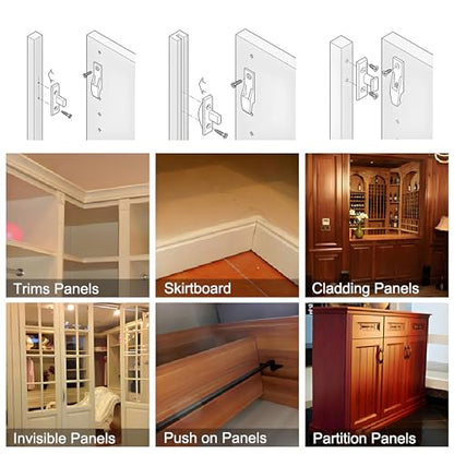 Keku EH Suspension Fittings Panel Frame Components Clips Connectors Bracket Partition Fastener Shelf Support Load Capability 20kg Plastic (20 Pairs) - size: EH