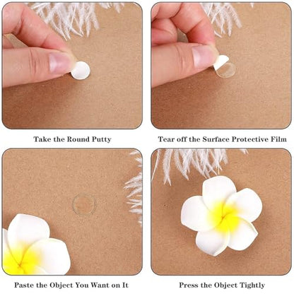 JANYUN 560 Pieces Double Sided Sticky Stickers Dots Removable Round Putty Clear Sticky Tack No Trace Sticky Putty Waterproof Small Stickers for Festival Decoration School (10mm, 560) - size: 10mm Round 560pcs