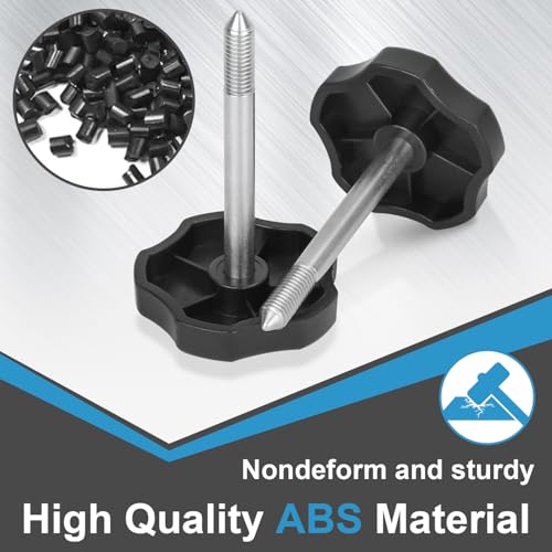 4 pcs Long Soft Top Door Surround Knob with Pin Compatible with for Jeep Wrangler TJ/JK 1997-2018 Soft Top Window Frame Knob Screws Bolts - size: Long 4 PCS