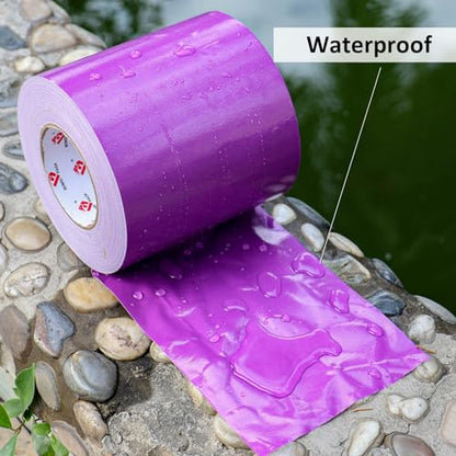 BOMEI PACK 6" Purple Duct Tape Heavy Duty,6 Inch x 60 Yards Purple Wide Rol Tape,Strong Strength,Flexible,No Residue,Waterproof and Tear by Hand,Multi-Use for Indoor & Outdoor Repairs - color: Purple