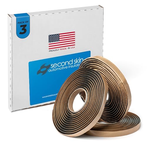 Second Skin Butyl Tape – 3 Roll (20ft x 1/2” x 1/4”) | Black Butyl Sealant Tape for RV, Auto, Marine, Headlight Repair, Window Glazing Tape | Weatherproof & Waterproof, Indoor & Outdoor, Made in USA - size: 3 Butyl Tape