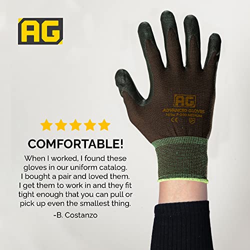 – NiTex P-200 Nylon Nitrile Gloves, Breathable Nitrile Foam Coated Utility Gloves for Insulated Grip, Brown, 12-Pair, Medium - color: Brown, size: 12 Pairs (Medium)