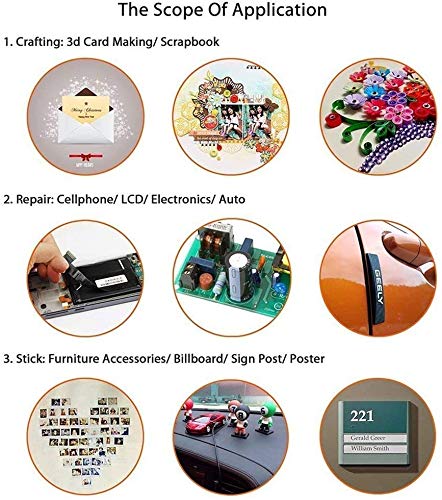 Pimoys 2mm / 3mm x 25m Double Sided Phone Adhesive Tape, 2 Rolls Heat Resistant High Adhesion Transparent Acrylic Tape, LCD Screen Sticker for Cell Phone Touch Screen Repair - size: 2mm / 3mm