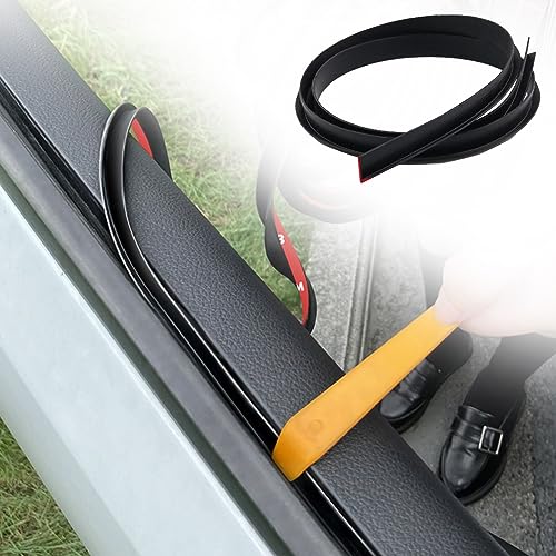 Car Door and Window Rubber Seal Strip - Universal Self-Adhesive Weather Stripping for Auto (13.2FT/4M, V-Type)