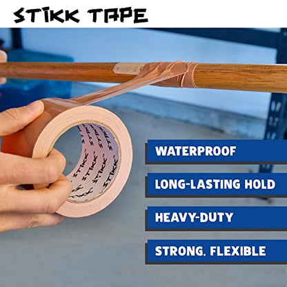 STIKK Duct Tape - Blue Duck Tape - 3 inch x 25 Yards - Heavy Duty Tape for Repairs, Household Projects - for Commercial HVAC and Construction - Effective Heavy Duty Waterproof Duct Tape - color: Blue