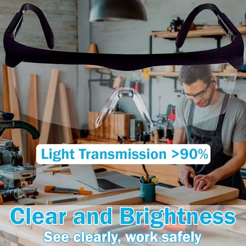 HQRP UV Protective Safety Glasses Goggles for Yard work, Gardening, Lawn mowing, Weed whacking, Hedge trimming, Woodwork etc. - color: Clear